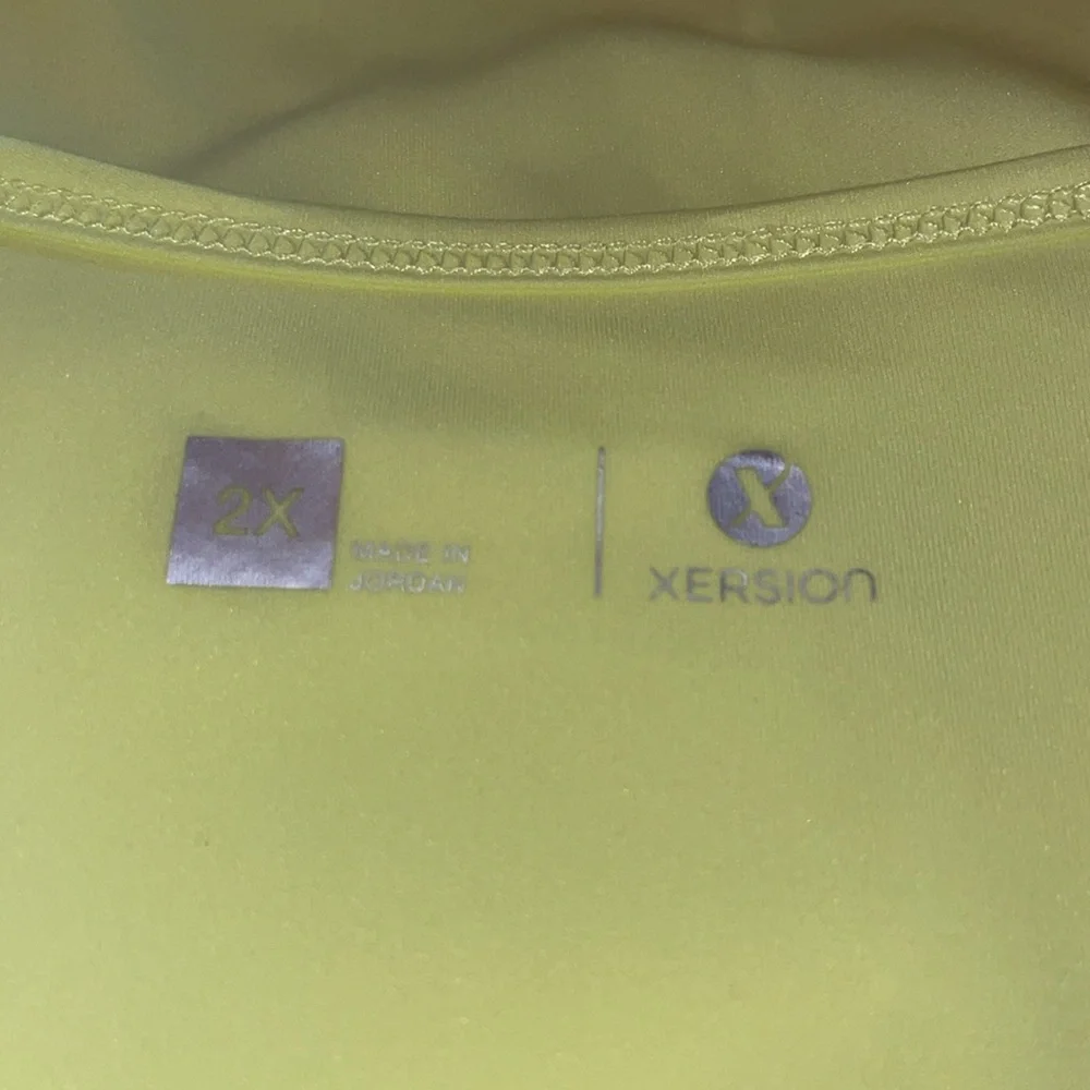 NWOT XERSION Women's Yellow Tank Top.  Size 2X. - Picture 3 of 4